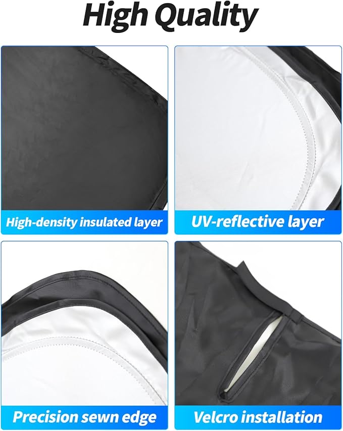 Roof Sunshade, Windshield Sunshade,Rear Windshield Sunshades,Glass Sunroof Shade UV Sun Blocking Heat Shade Comptatible with Tesla Model X 2015-2025