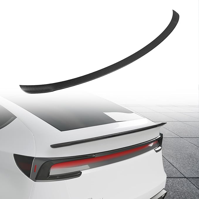 Spoiler Fit for Tesla Model Y Juniper 2025 2026, Rear Spoiler Wing ABS OEM Rear Trunk Lip Sporty Appearance Model Y Accessories, Matte Carbon Fiber