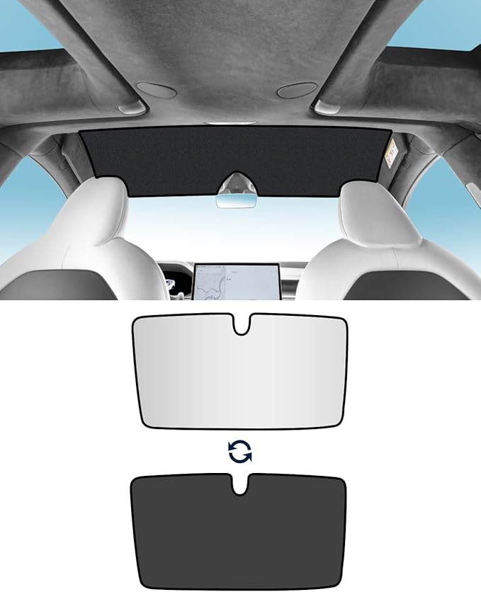 Roof Sunshade,Windshield Sunshade,Rear Windshield Sunshades,Glass Sunroof Shade UV Sun Blocking Heat Shade Comptatible with Tesla Model X