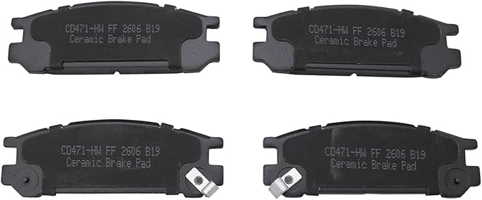 TRQ Rear Brake Pads Ceramic Compatible with 1993-1999 Subaru Impreza 1990-1999 Legacy 1992-1997 SVX