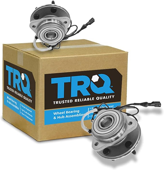 TRQ Front Driver and Passenger Side Wheel Bearing and Hub Assembly Set 2 Piece Compatible with 96-01 Ford Explorer AWD 95-99 Explorer 4WD 01-02 Explorer Sport Trac 4WD 97-01 Mercury Mountaineer AWD