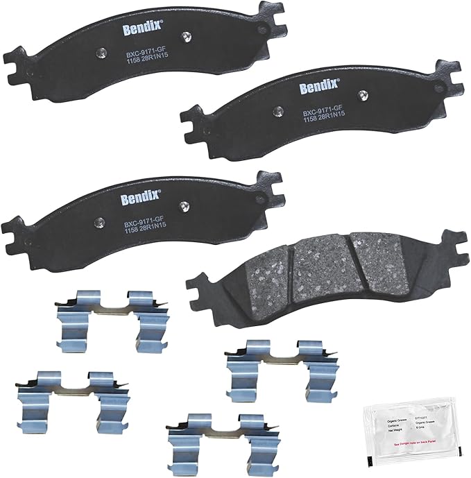 Bendix Priority1 CFC1158 Ceramic Front Brake Pads for Ford Explorer 2010-2006, Explorer Sport Trac 2010-2007, Taurus 2012-2010, Mercury Mountaineer 2010-2006