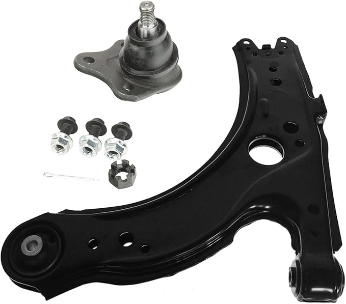 TRQ Front Right Lower Control Arm with Ball Joint Compatible with 1998-2007 Volkswagen Beetle 2000-2006 Golf 2000-2005 Jetta