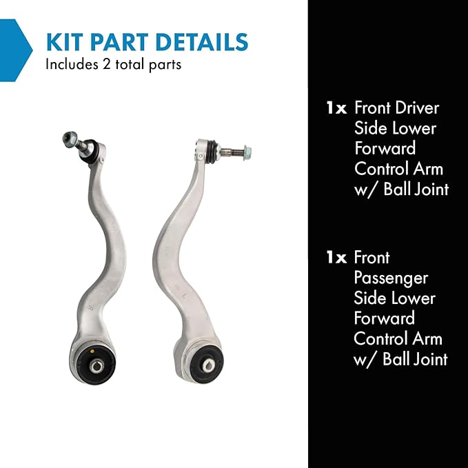 TRQ Front Lower Control Arm with Ball Joint Set Compatible with 13-20 BMW