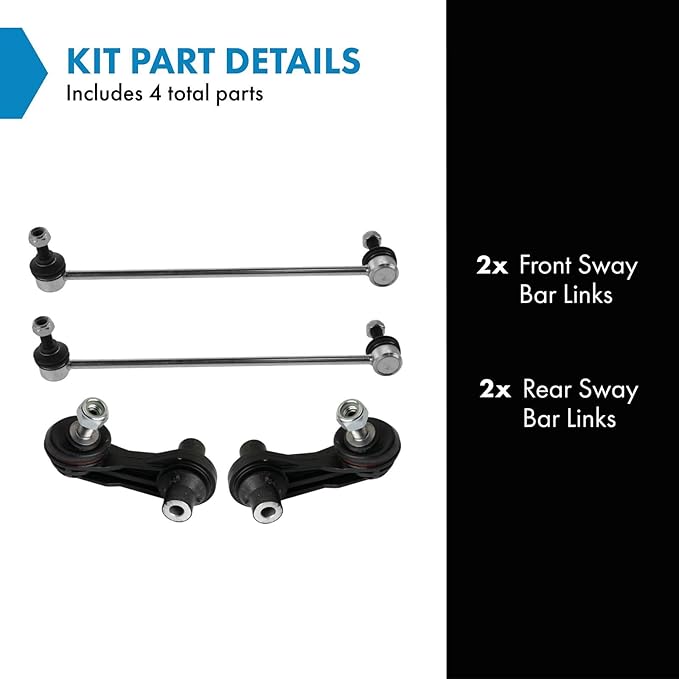 TRQ Sway Bar Link Set Compatible with 2017-2020 Audi 2015-2021 Volkswagen