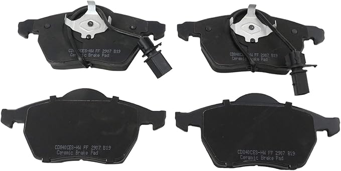 TRQ Front Brake Pads Ceramic Compatible with 1999-2006 Audi A4 1999-2006 A4 Quattro 2000-2004 A6 2000-2004 A6 Quattro 2003 RS6 2002 S4 2002-2003 S6 2000-2005 Volkswagen Passat