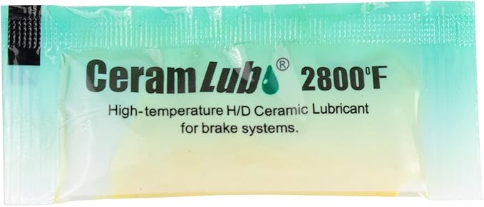 TRQ Rear Ceramic Brake Pad Set Includes Contact Point Grease Compatible with 2016-2021 Tesla Model S 2016-2021 X Rear with Single Piston Calipers Models