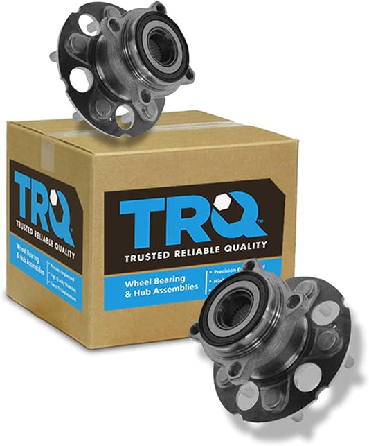 TRQ Rear Left and Right Wheel Bearing and Hub Assembly Set 2 Piece Compatible with 2007-2012 Acura RDX 2017-2018 RDX All Wheel Drive 2007-2011 Honda CR-V 4 Wheel Drive