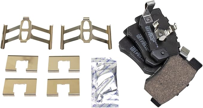 TRQ Rear Brake Pads Ceramic Hardware Wear Sensor Compatible with 2010-2018 Acura RDX 2010-2011 Honda Accord Crosstour 2005-2016 CR-V 2012-2015 Crosstour