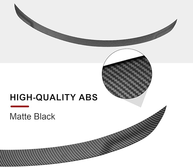 Spoiler Fit for Tesla Model Y Juniper 2025 2026, Rear Spoiler Wing ABS OEM Rear Trunk Lip Sporty Appearance Model Y Accessories, Matte Carbon Fiber