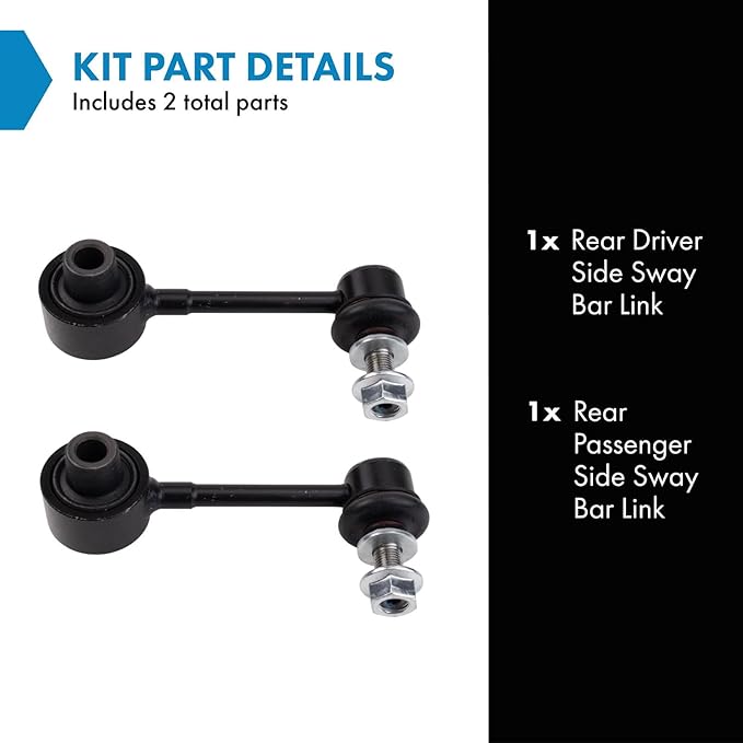 TRQ Rear Driver and Passenger Side Sway Bar Link Set 2 Piece Compatible with 20-23 Toyota Highlander 21-23 Sienna
