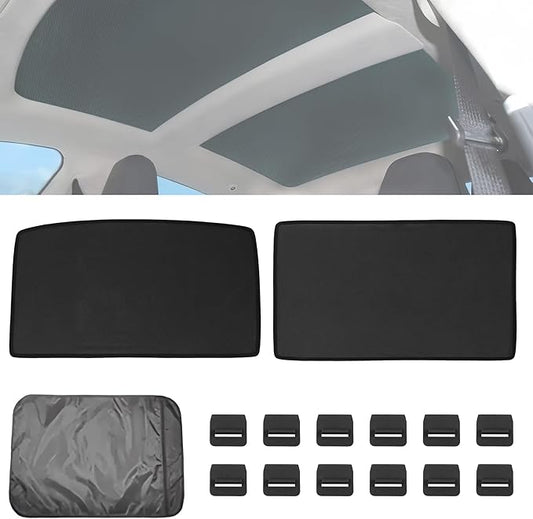 2021 2020 2019 2018 2017 2016 Tesla Model S Glass Roof Sunshade UV Ray Protection, Foldable Sunroof Sunshade Top Window Sun Shades for Tesla Model S