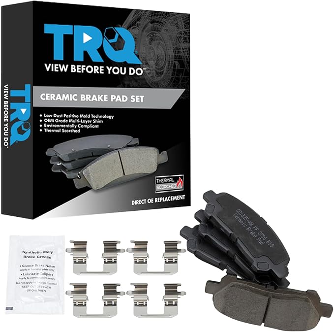 TRQ Rear Brake Pads Ceramic Compatible with 2008-2013 Toyota Highlander
