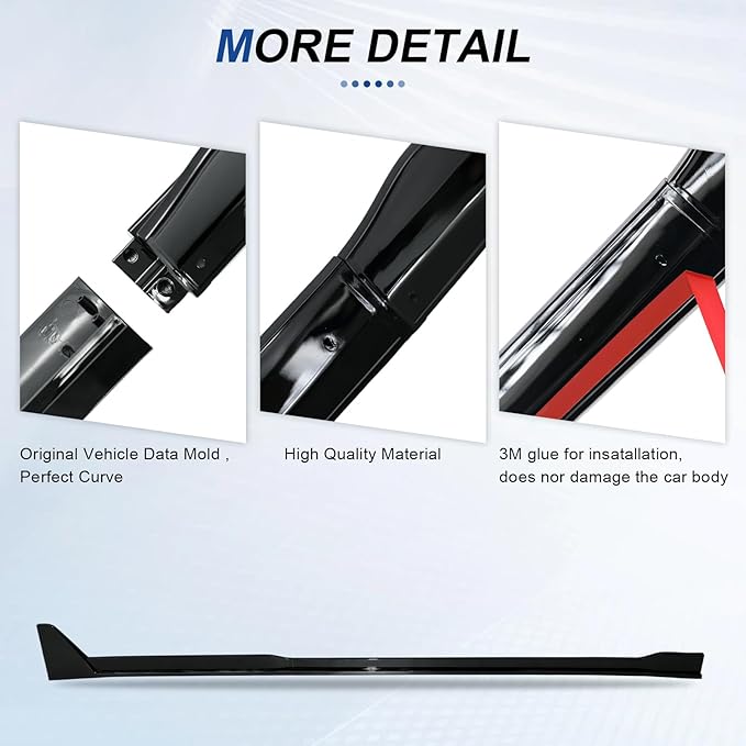 Car Side Skirt Upgrade Side Skirt Extension Splitter Lip for Tesla Model 3 Highland 2024 2025 Body Kit Glossy Black Dark-Knight Style Car Rocker Panels,Left Side & Right Side
