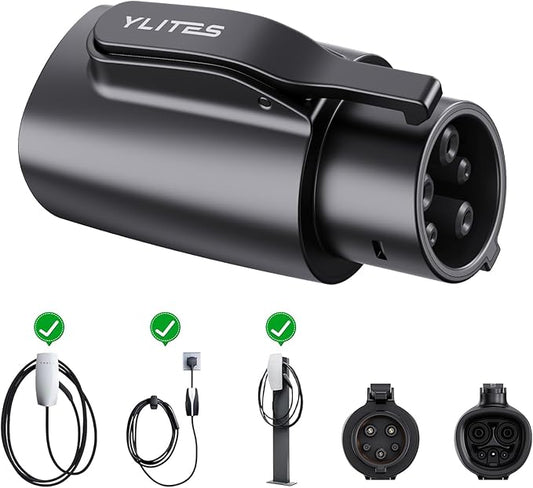 Tesla to J1772 Charging Adapter for J1772 EVs, Max Supports 80A 250V Fast NACS to J1772 Adapter, Heavy-Duty Durable Design, Secure Tight Fit, Heat-Resistant for Home, Public, Travel & Backup Charging
