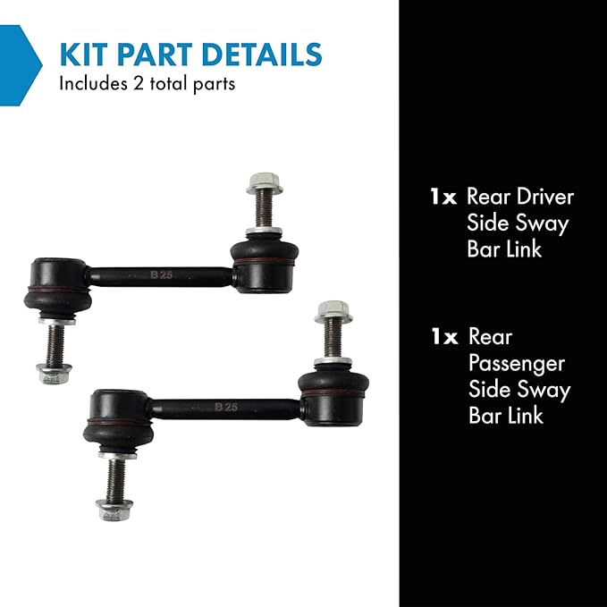 TRQ Rear Sway Bar Stabilizer Link Set Compatible with 2017-2021 Honda Clarity 2017-2022 CR-V