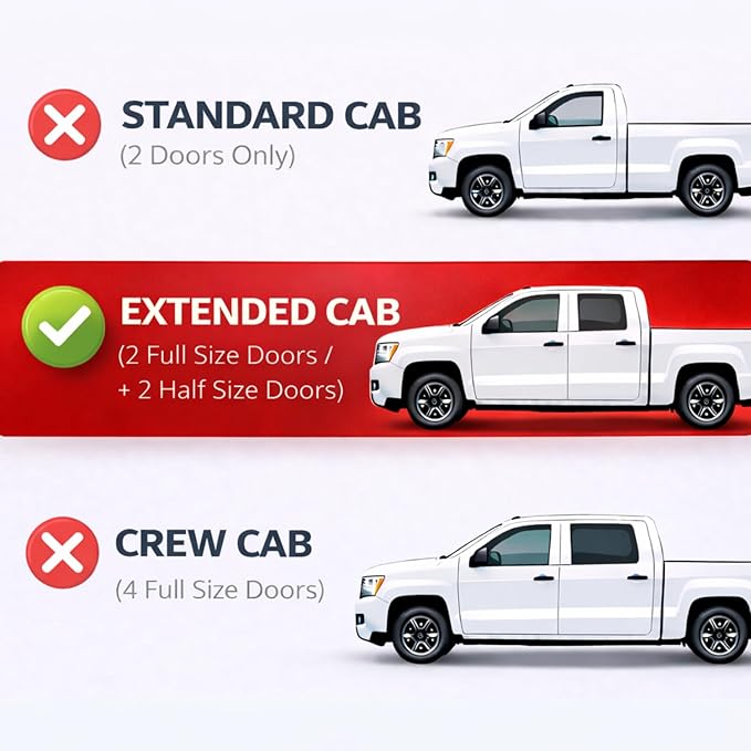 KPY Rain Guards for 1999-2006 Chevrolet Silverado/GMC Sierra 1500/2500HD/3500HD Extended Cab, Out-Channel Window Visor Vent Deflector 4PC, 2007 Chevy Silverado/GMC Sierra Classic (Extended Cab Only)