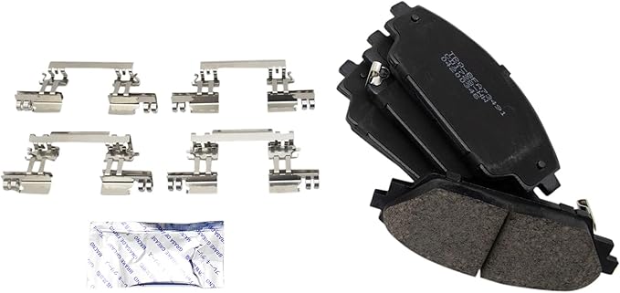 TRQ Front Ceramic Brake Pad Set Compatible with 2014-2018 Mazda 3 excluding Mexico Built Models 2016-2021 CX-3 2020-2023 CX-30