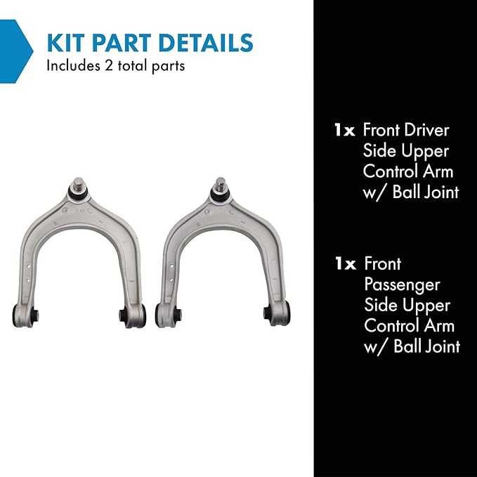 TRQ Front Left and Right Upper Control Arm with Ball Joint Set 2 Piece Compatible with 2019-2024 BMW X5 2020-2024 X6 2019-2024 X7