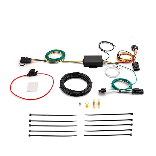 4-Pin Trailer Wiring Harness Kit Compatible with Tesla Model 3 2017-2023, Fit Model Y 2020-2023 Flat Trailer Connect Towing Hitch Wiring