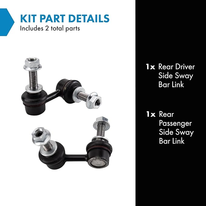 TRQ Rear Driver and Passenger Side Sway Bar Link Set 2 Piece Compatible with 2006-2007 Subaru B9 Tribeca 2008-2014 Tribeca 2008-2019 Toyota Sequoia