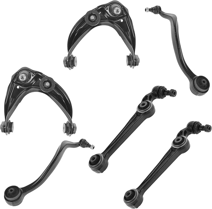 TRQ Front Control Arm with Ball Joint Set 6 Piece Compatible with 2006-2007 Ford Fusion 2006 Lincoln Zephyr 2003-2008 Mazda 6 2006-2007 Mercury Milan