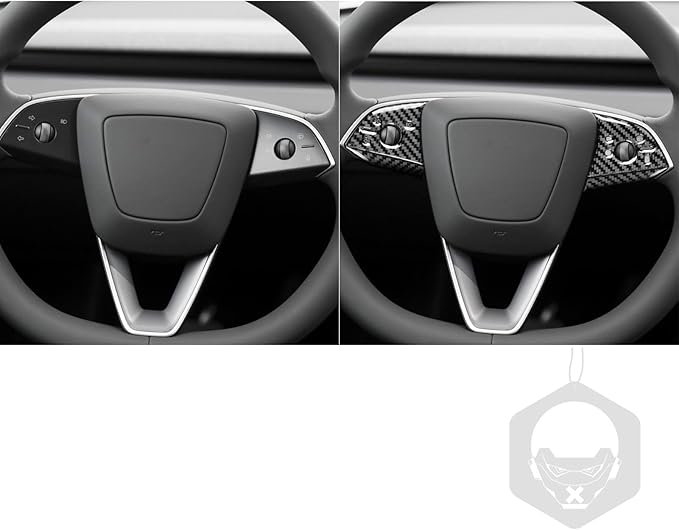 Carbon Fiber Stickers Media Panel Sticker Car Interior Decoration Compatible with Tesla Model 3 2024 Accessories Decorative Stickers