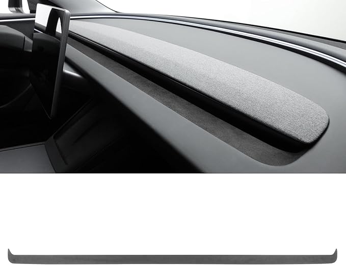 Betterhumz Car Dashboard Panel Trim for Tesla Model 3 M3 Highland 2026 2024 2025 Center Console Front Air Condition Vent Cover Sticker Moulding Tuning Accessories (for Alcantara Black)