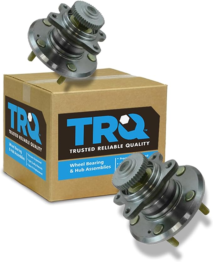 TRQ Rear Left and Right Wheel Bearing and Hub Assembly Set 2 Piece Compatible with 2006-2009 Hyundai Sonata 2006 Kia Optima 4 Wheel ABS Brakes 5 Lug Wheels 2007-2008 Optima 2009-2010 Optima