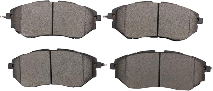 TRQ Front Ceramic Brake Pad Set Compatible with 06-07 Subaru B9 Tribeca 08-14 Tribeca 14-18 Forester 2.0XT Premium Touring 05-19 Legacy GT 2.5GT 3.0R 3.6R 10-19 Outback 3.6R 15-21 WRX