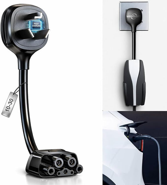 for Tesla NEMA 10-30 Adapter, Tesla Mobile Charger Adapter for Gen 2 and 3 ONLY, 240V Plug & 10-30 Outlet at 24 Amp 10-Inch