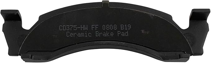 TRQ Front Ceramic Brake Pad Set Compatible with 1987-1993 Ford Bronco 1987-1993 E-150 Econoline 1987-1993 E-150 Econoline Club Wagon 1986-1993 F-150