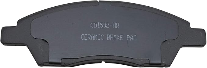 TRQ Front Brake Pads Ceramic Hardware Wear Sensor Compatible with 2012-2019 Nissan Versa 2014-2019 Versa Note 2015-2017 Micra