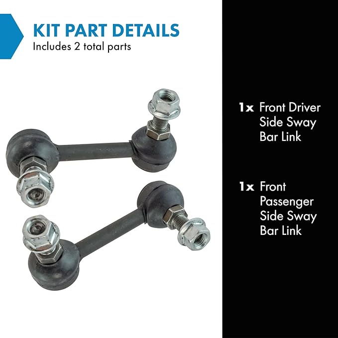 TRQ Front Sway Bar Stabilizer Link Set Compatible with 2007-2015 Mazda CX-9