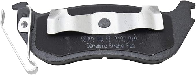 TRQ Rear Brake Pads Ceramic Hardware Wear Sensor Compatible with 2006-2010 Ford Explorer 2007-2010 Explorer Sport Trac 2003-2007 Jeep Liberty 2003-2006 Wrangler 2006-2010 Mercury Mountaineer
