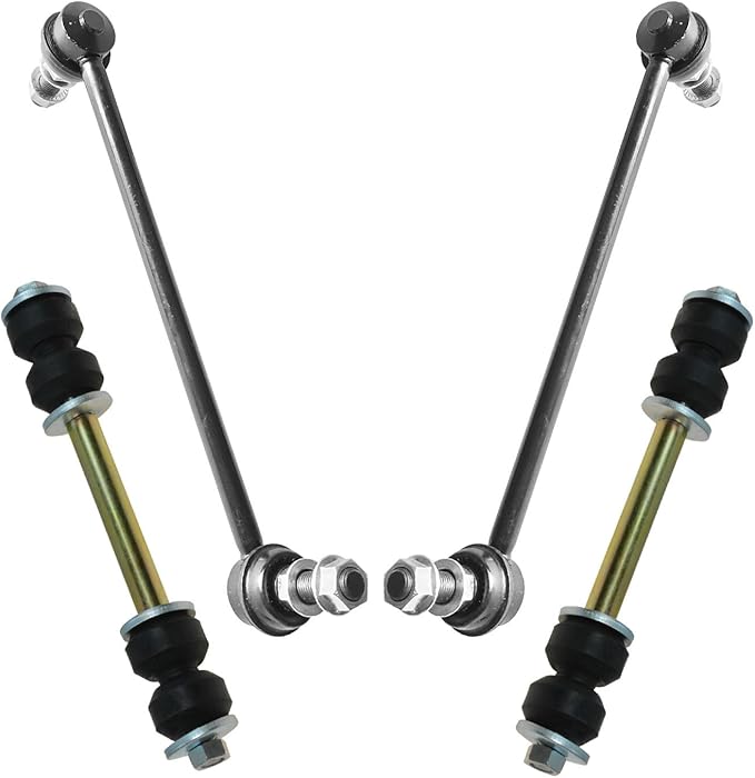 TRQ Sway Bar Stabilizer Link Set Front & Rear Compatible with 00-04 Frontier