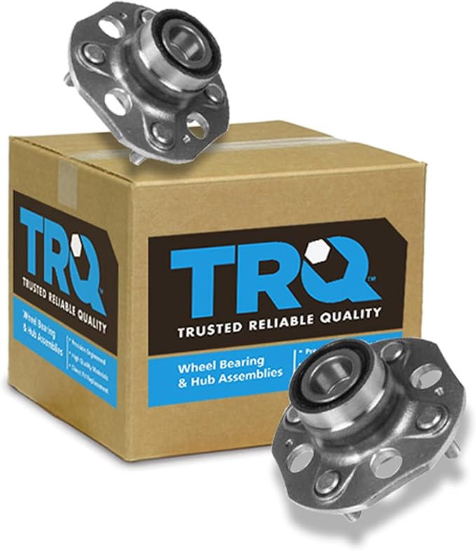 TRQ Rear Wheel Bearing and Hub Assembly Set 2 Piece Compatible with 95-97 Honda Accord L4 2.2L with Rear Drum Brakes 92-93 Accord LX DX 1994 Accord 1991 Accord 1990 Accord