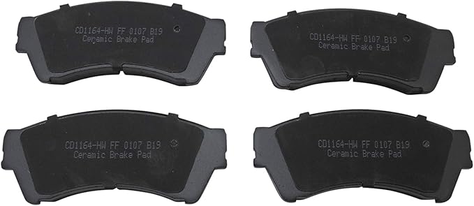 TRQ Front Brake Pads Ceramic Hardware Compatible with 2006-2012 Ford Fusion 2007-2012 Lincoln MKZ 2006 Lincoln Zephyr 2006-2011 Mercury Milan