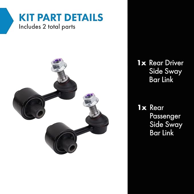 TRQ Rear Sway Bar Link Set Compatible with 2017-2023 Hyundai 2017-2023 Kia