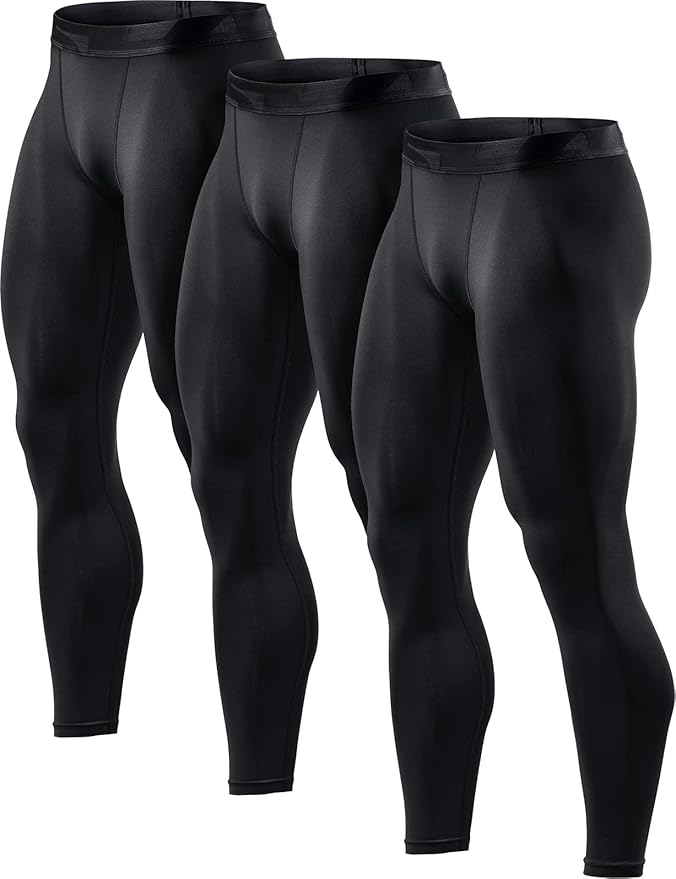 TSLA Men's Compression Pants - Cool Dry Athletic Sports Workout Running Tights Leggings Baselayer