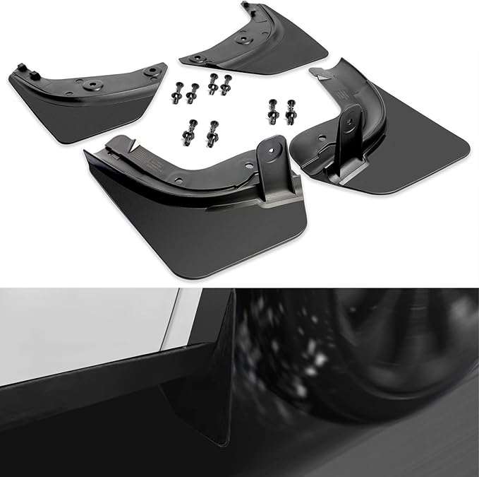 4Pcs for Tesla Model Y Mud Flaps Accessories 2020-2024(Not Fit Juniper) Splash Guards Tire Protector Mudguard Mudflaps