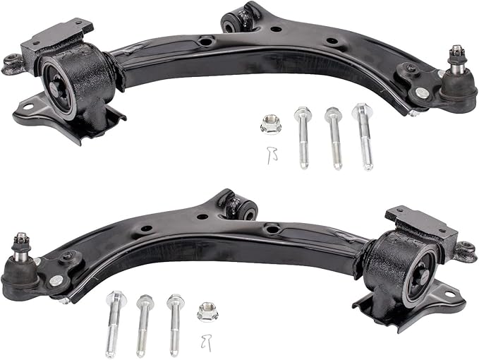 TRQ Front Lower Driver and Passenger Side Control Arm and Ball Joint Set 2 Piece Compatible with 2013-2018 Acura RDX