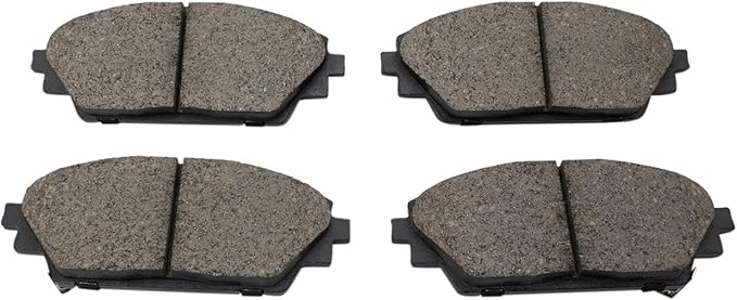 TRQ Front Ceramic Brake Pad Set Compatible with 2014-2018 Mazda 3 excluding Mexico Built Models 2016-2021 CX-3 2020-2023 CX-30