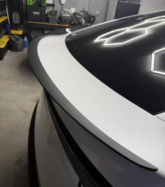 STSEV01 Rear Spoiler Fit for New Tesla Model Y Juniper 2026, Upgraded Sporty Performance OEM Appearance Type, Rear Trunk Lip Wing Exterior Accessories, Tape Installation (Matte Black)