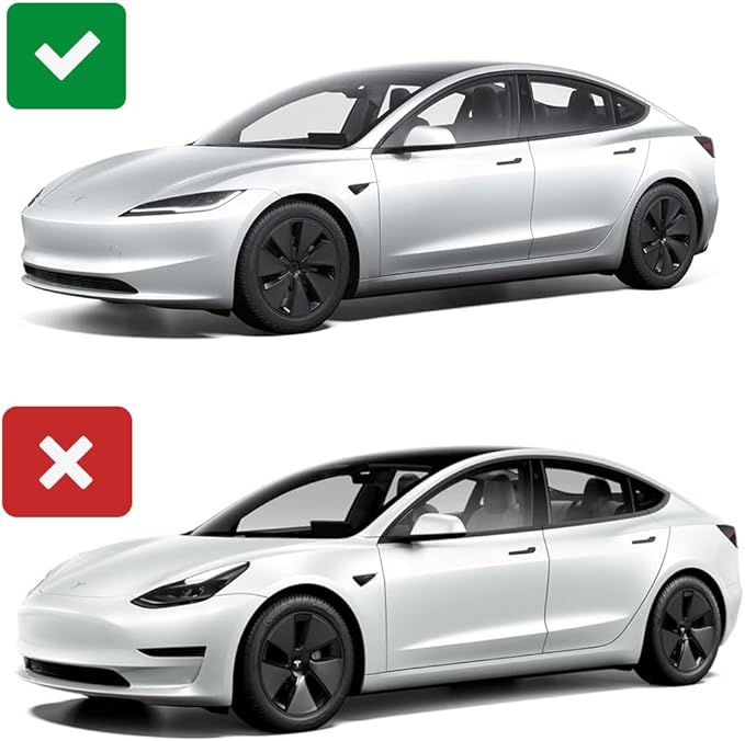 VION Tesla 2026-2024 Model 3 Roof Sunshades - Precision Fit, No Sagging, Full Blackout (Only Compatible with The 2026-2024 Model 3 Highland Made in US Factories)