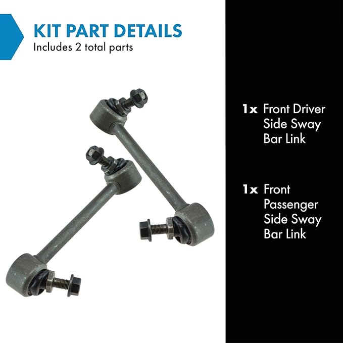 TRQ Front Sway Bar Stabilizer Link Set Compatible with 2004-2012 Chevrolet Colorado GMC Canyon 2006 Isuzu i-350 2007-2008 i-370