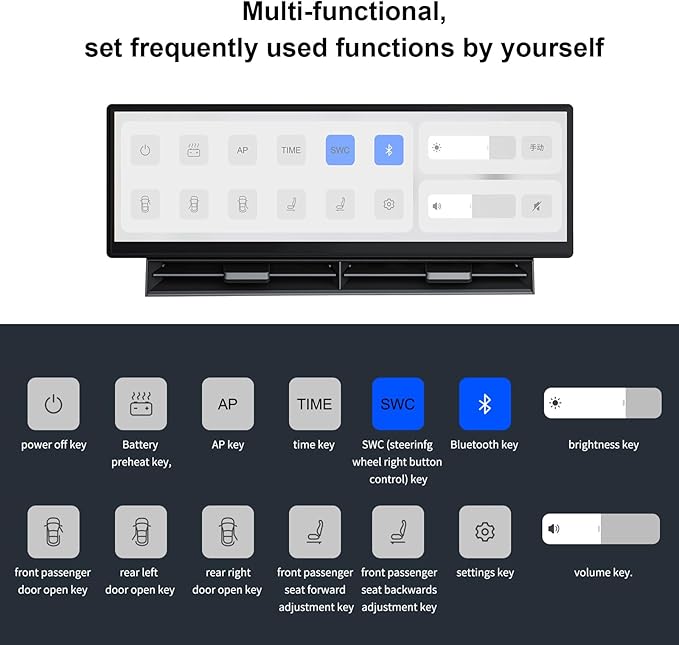 Tlyard Head Up Display for Tesla Model 3 2017-2023 Model Y 2019-2025.02, Thin Carplay with Camera 10.88 Inch Touchscreen HUD Carplay Smart Instrument Cluster