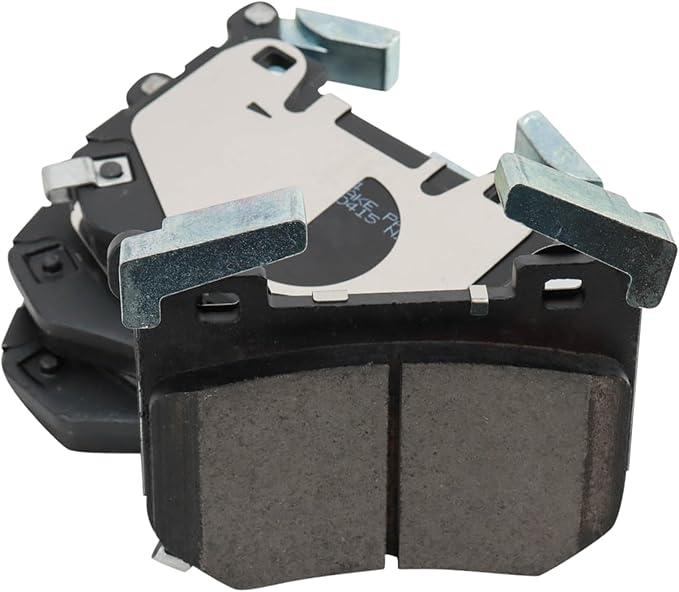 TRQ Rear Ceramic Brake Pad Set Includes Contact Point Grease Compatible with 2018 Kia Stinger 2019-2020 Genesis G70