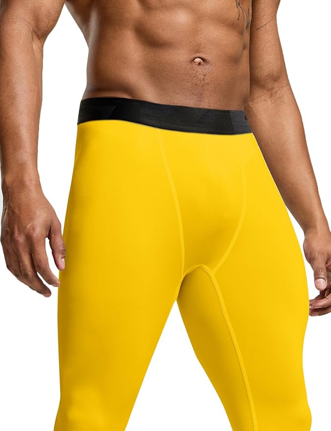 TSLA Men's Compression Pants - Cool Dry Athletic Sports Workout Running Tights Leggings Baselayer