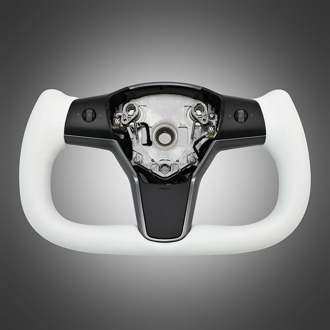 ZIMABLUE Yoke Steering Wheel for Model 3/Y-2017-2023 Steering Wheel with Heating Function Compatible with Tesla Model 3 Y
